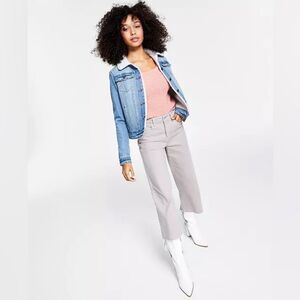 NWT Francesca’s Jou Jou denim cozy Sherpa lining size XL fits like a large